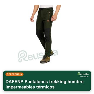 Pantalones trekking hombre impermeables térmicos talla M