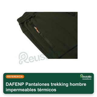 Pantalones trekking hombre impermeables térmicos talla M