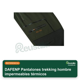 Pantalones trekking hombre impermeables térmicos talla M