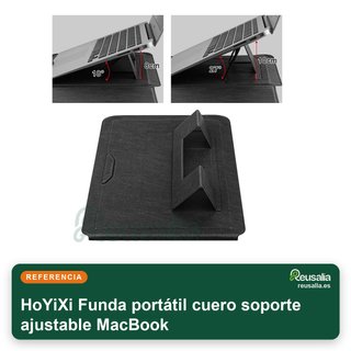 Funda portátil cuero soporte ajustable MacBook