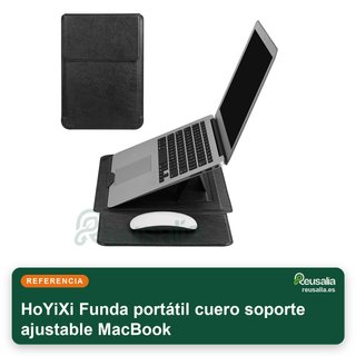 Funda portátil cuero soporte ajustable MacBook