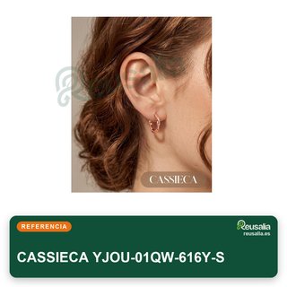 CASSIECA pendientes aro retorcido plata 925