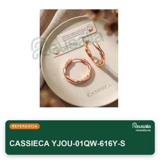 CASSIECA pendientes aro retorcido plata 925