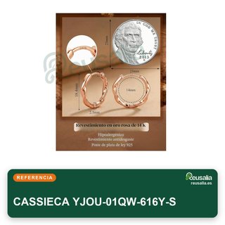CASSIECA pendientes aro retorcido plata 925