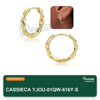CASSIECA pendientes aro retorcido plata 925
