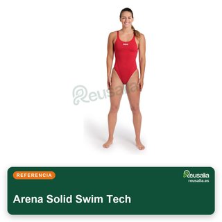 Arena Solid Swim Tech bañador mujer talla 36