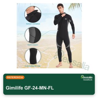 Traje neopreno hombre 3mm buceo surf