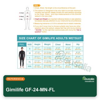 Traje neopreno hombre 3mm buceo surf
