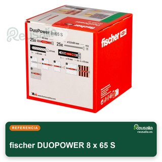 fischer DUOPOWER tacos y tornillos 8x65