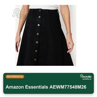 Amazon Essentials falda midi mezclilla botones talla 44