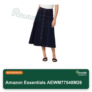 Amazon Essentials falda midi mezclilla botones talla 44