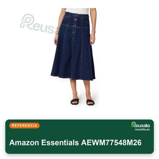 Amazon Essentials falda midi mezclilla botones talla 44