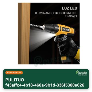 PULITUO taladro inalámbrico 12V compacto ligero