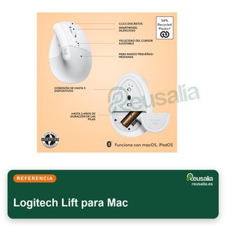 Logitech Lift ratón vertical ergonómico Mac