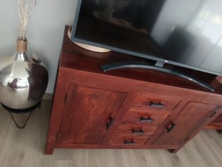 Cómoda Madera Maciza Palisandro