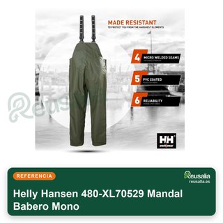 Helly Hansen mono impermeable con bolsillo talla XL