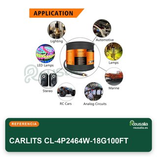 CARLITS cable eléctrico flexible calibre 18