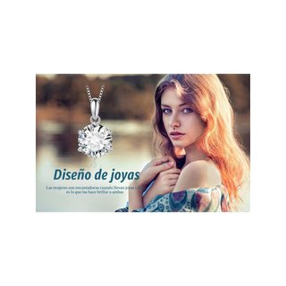 JewelryPalace collar plata mujer circonita 3ct