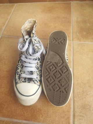 Zapatillas Converse plataforma estampado animal