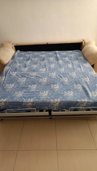 Sofá Cama Italiano 3 Plazas Beige
