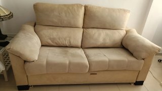 Sofá Cama Italiano 3 Plazas Beige