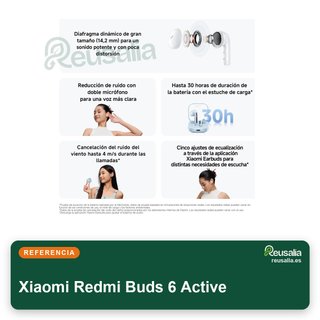 Xiaomi Redmi Buds 6 Active 36h autonomía rosa