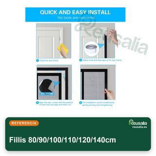 Mosquitera magnética para puerta balcón negra