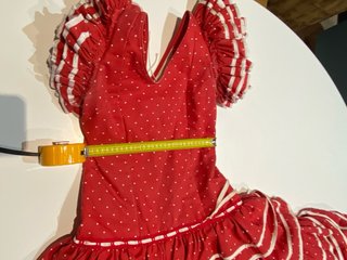 145 traje  de Flamenca Rojo talla 38