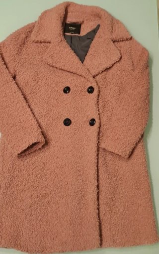 Cappotto teddy rosa ONLY taglia S