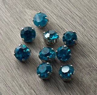 Bottoni Strass Acquamarina