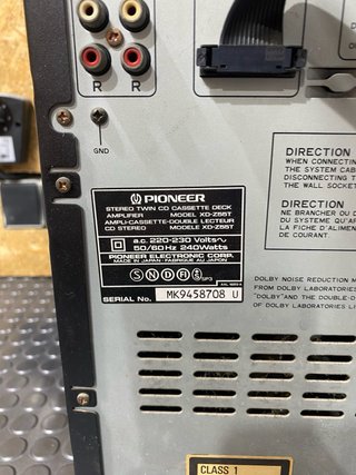 Equipo Pioneer XD-55T y Sintonizador F-Z95