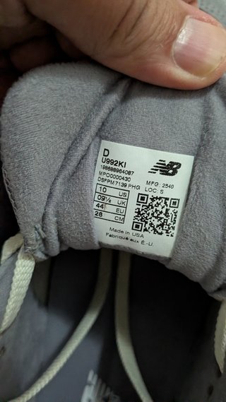 New Balance 992 Kith Argon Grigie