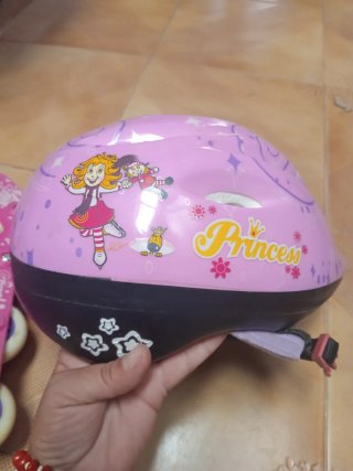 Patines y Casco Rosa Princesas