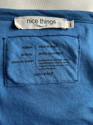 Chaqueta Nice Things azul algodón talla L