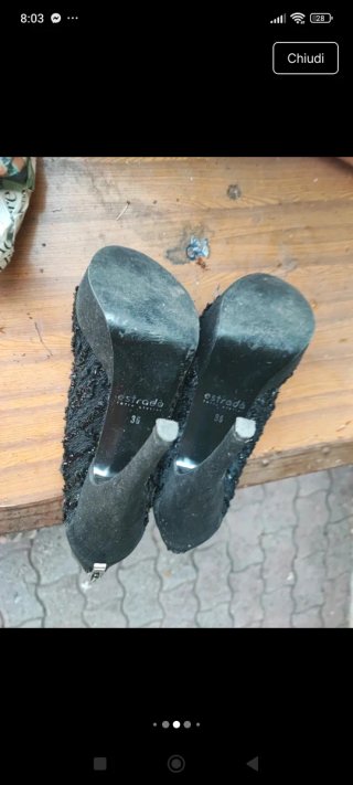 Tronchetto nero con tacco