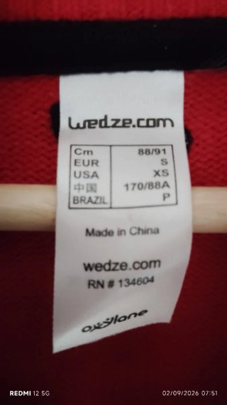 Jersey Wedze Decathlon  Rojo