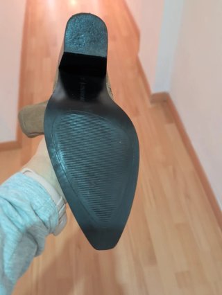 Botines Stradivarius piel marrón T.38