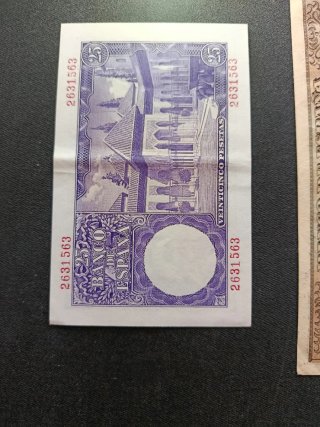 Lote 2 Billetes Antiguos España Pesetas