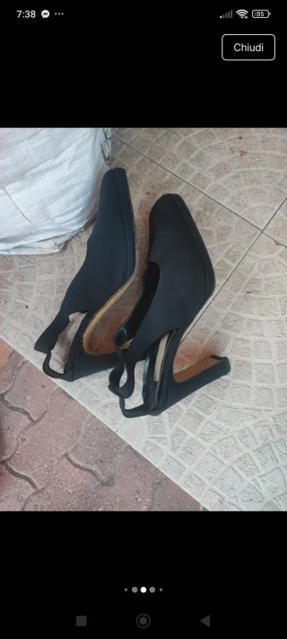 Scarpe Slingback Donna Nere