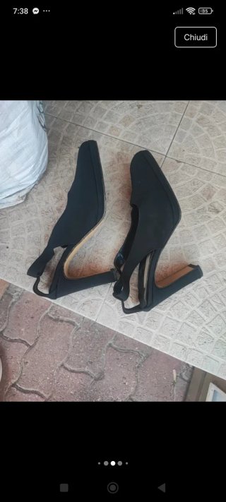 Scarpe Slingback Donna Nere