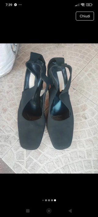 Scarpe Slingback Donna Nere