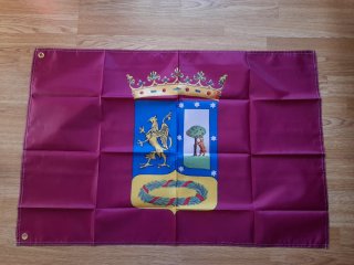 Bandera Madrid escudo antiguo con sifón (dragón)