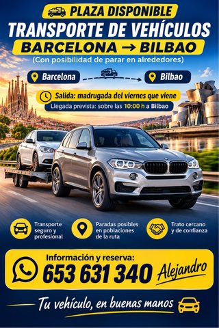 Transporte coche Barcelona BILBAO