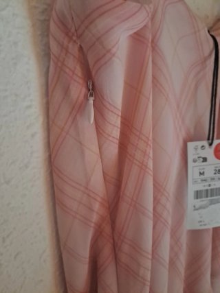 Vestido de tirantes rosa a cuadros