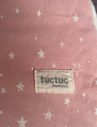 Saco Tuc Tuc rosa estrellas bebé