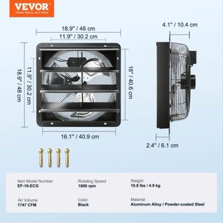Extractor VEVOR con Controlador Temp/Humedad