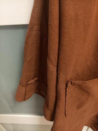 Camisa Zara Manga Corta Mujer Marrón Talla L