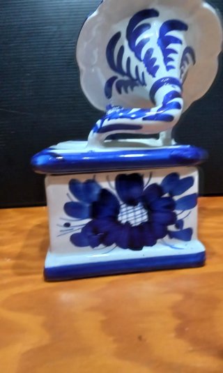 Figuras de porcelana decorativas azules