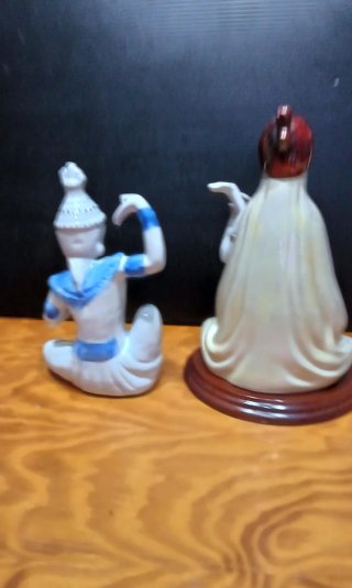 Figuras de porcelana decorativas azules