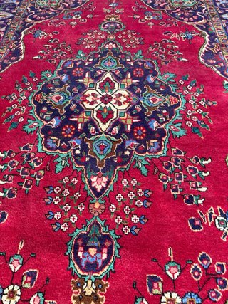 Tappeto Persiano Tabriz Annodato a Mano